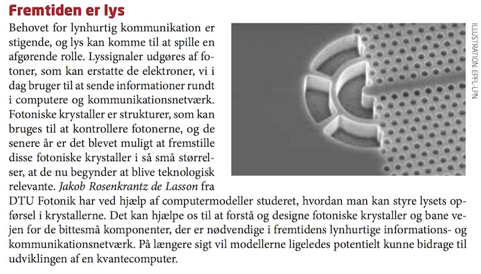 Popular notice in DTU Avisen of Ph.D. project (March 2016)