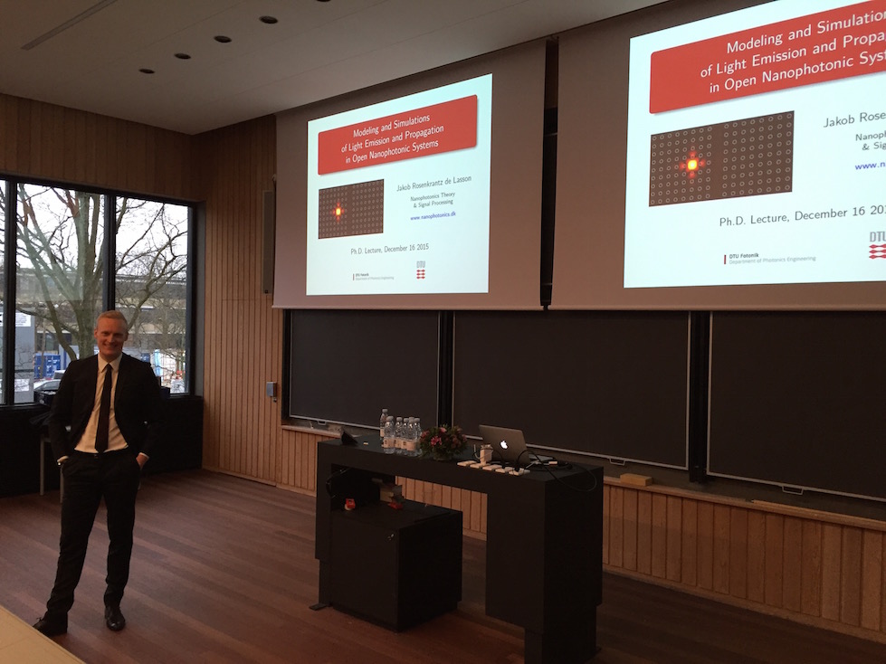 Ph.D. defense at DTU Fotonik (December 2015)