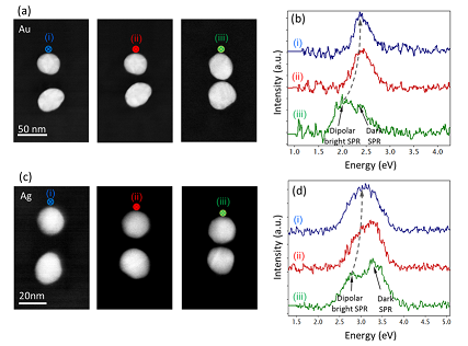 Scaling of the Surface Plasmon Resonance in Gold and Silver Dimers Probed by EELS, J. Phys. Chem. C 118, 5478−5485 (2014)